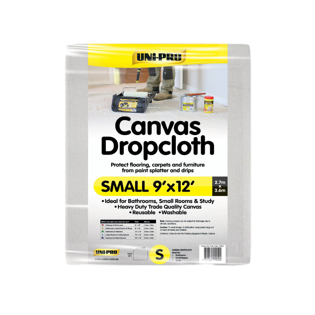 Uni-Pro Heavy Duty Canvas Dropcloth Range - Sold by Box