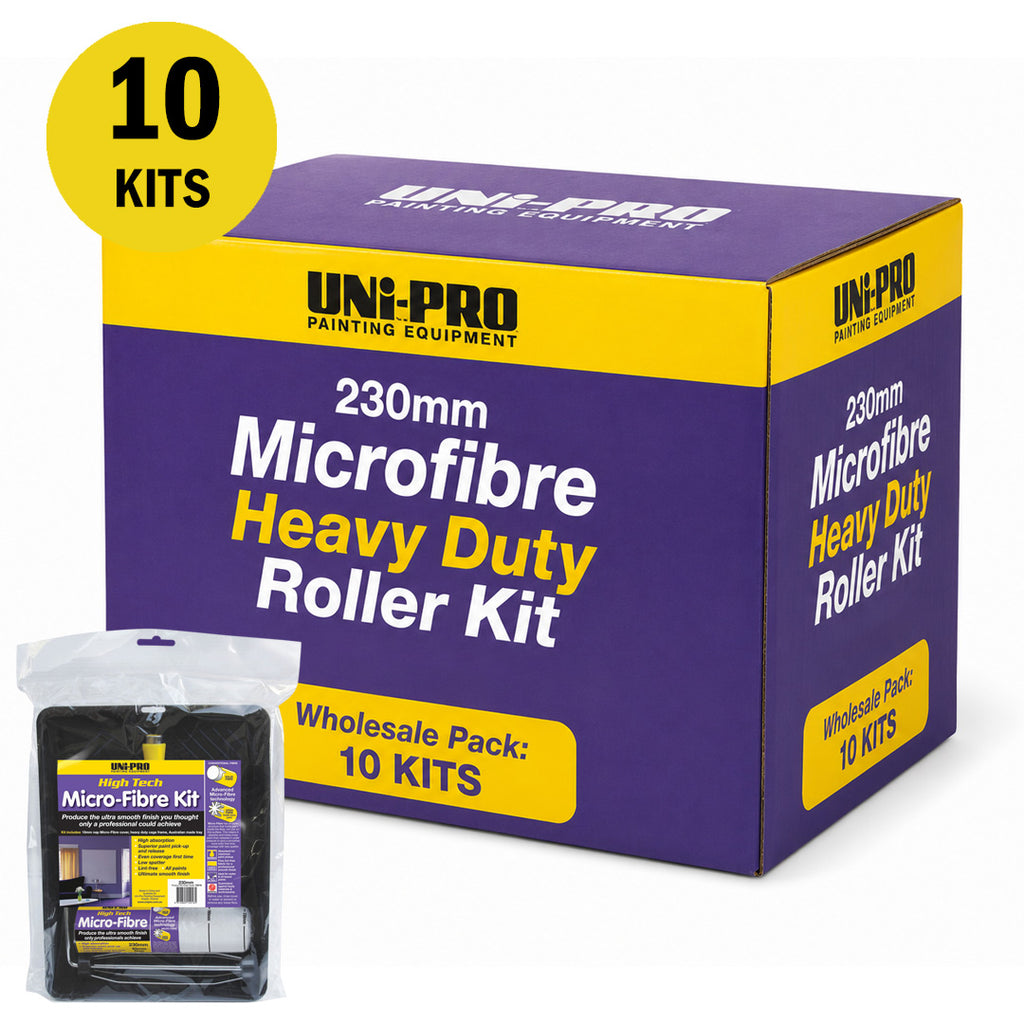Uni-Pro Microfibre Heavy Duty Roller Kit 230mm - Box of 10