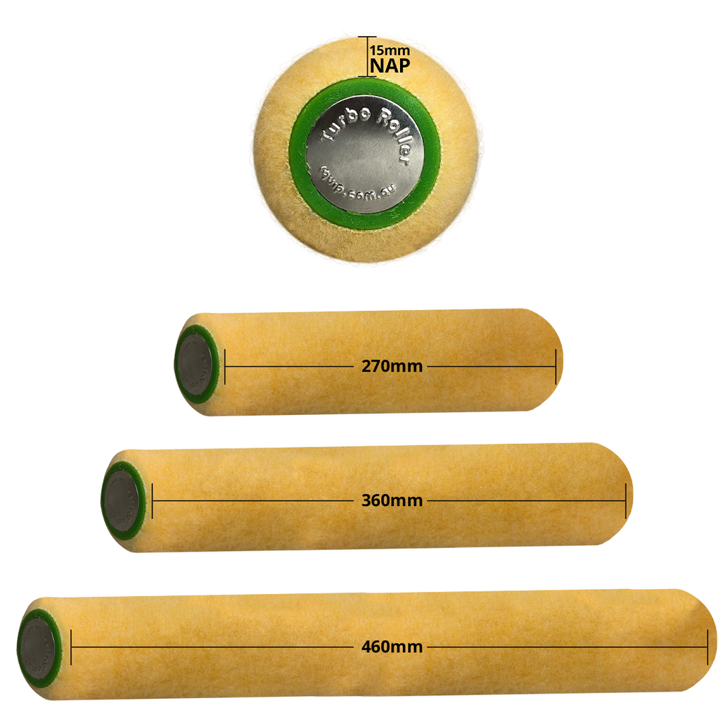 iQuip 270mm Turbo Roller Sleeve - Professional - 3 of 4  Pack - Range