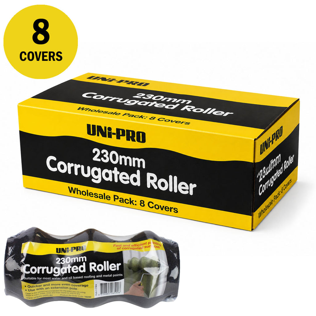 Uni-Pro 230mm Corrugated Roof Foam Replacement Cover - Box of 8