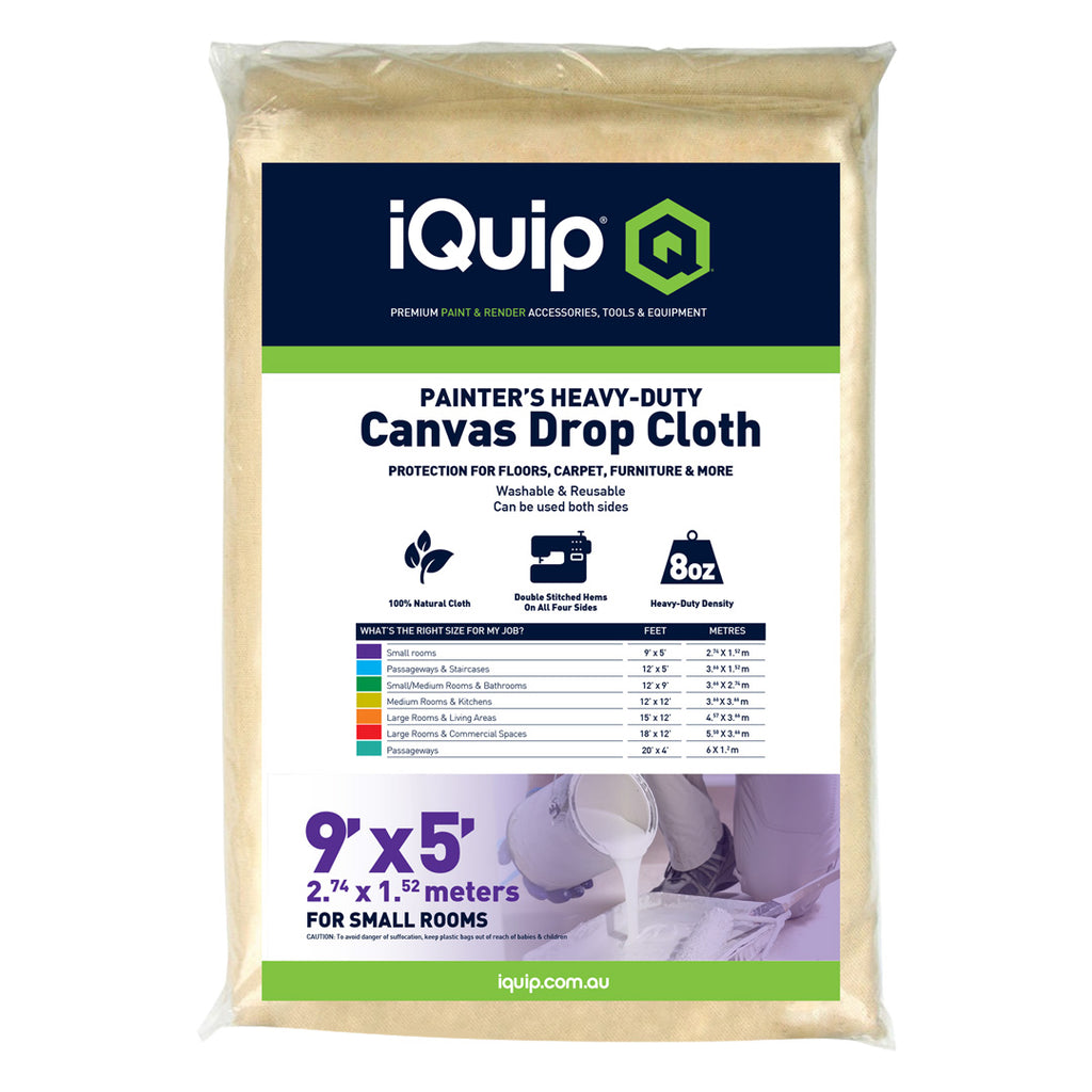 iQuip Painters Heavy Duty Canvas Drop Cloth