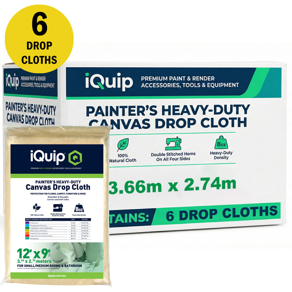 iQuip Painters Heavy Duty Canvas Drop Cloth