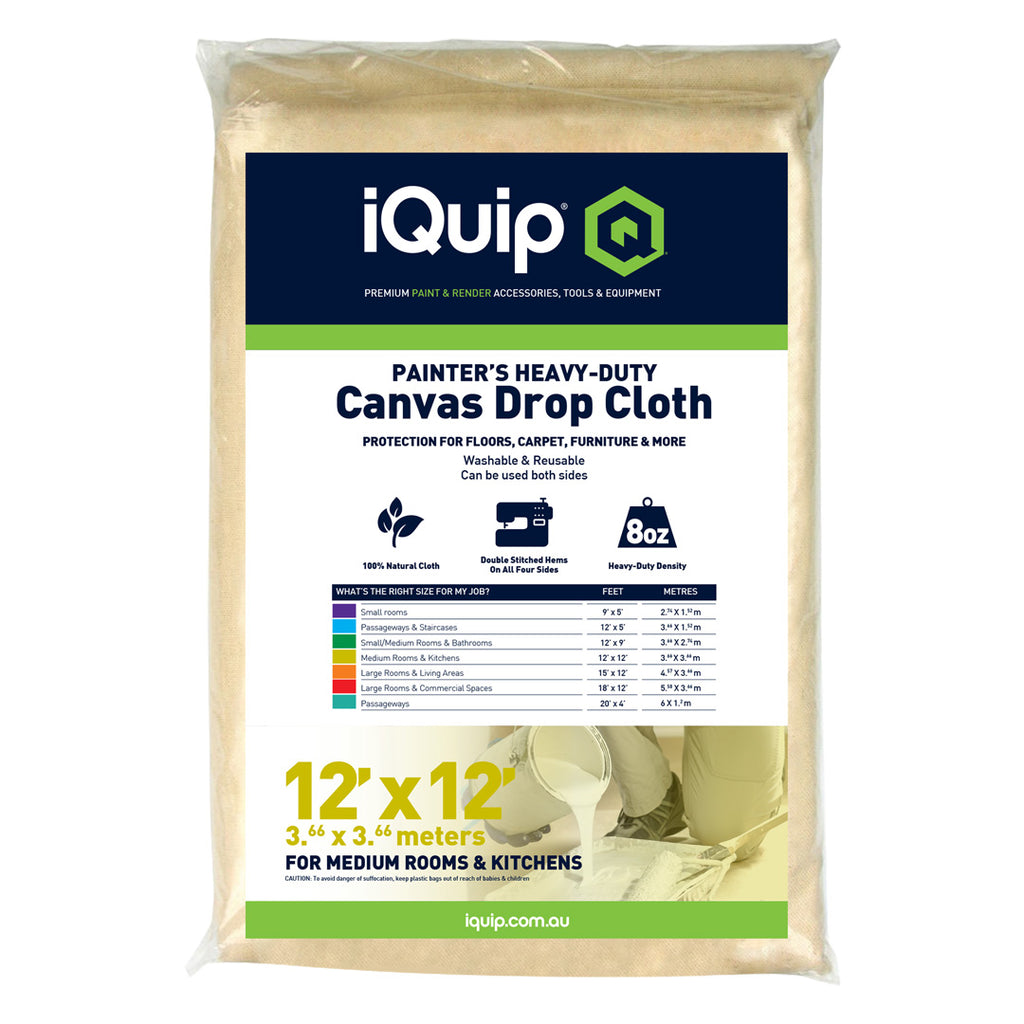iQuip Painters Heavy Duty Canvas Drop Cloth