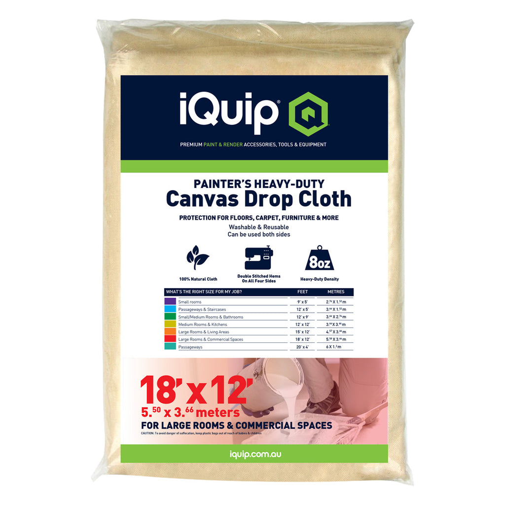 iQuip Painters Heavy Duty Canvas Drop Cloth