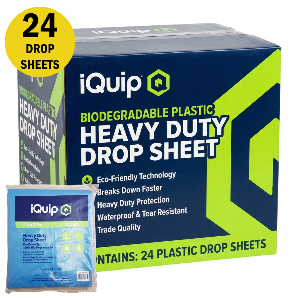 iQuip Biodegradable Plastic Heavy Duty Drop Sheet