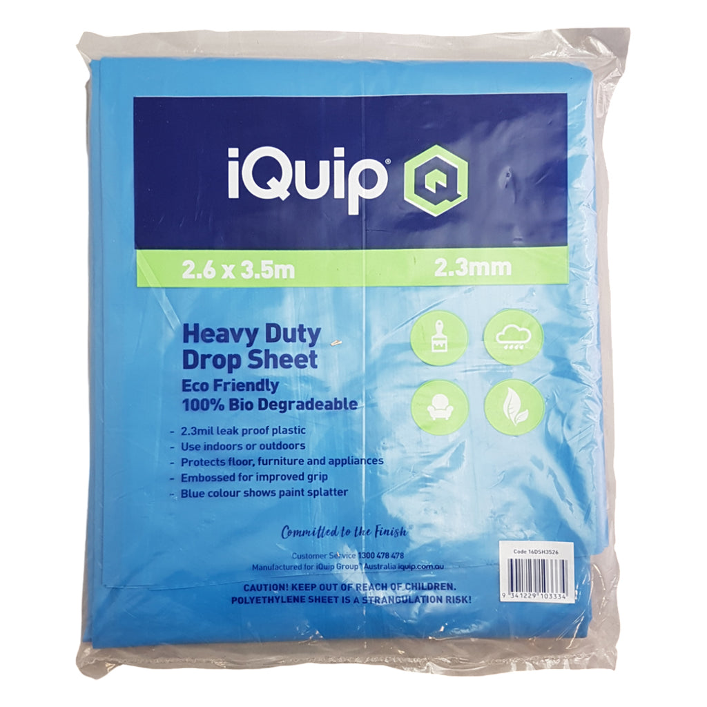iQuip Biodegradable Plastic Heavy Duty Drop Sheet