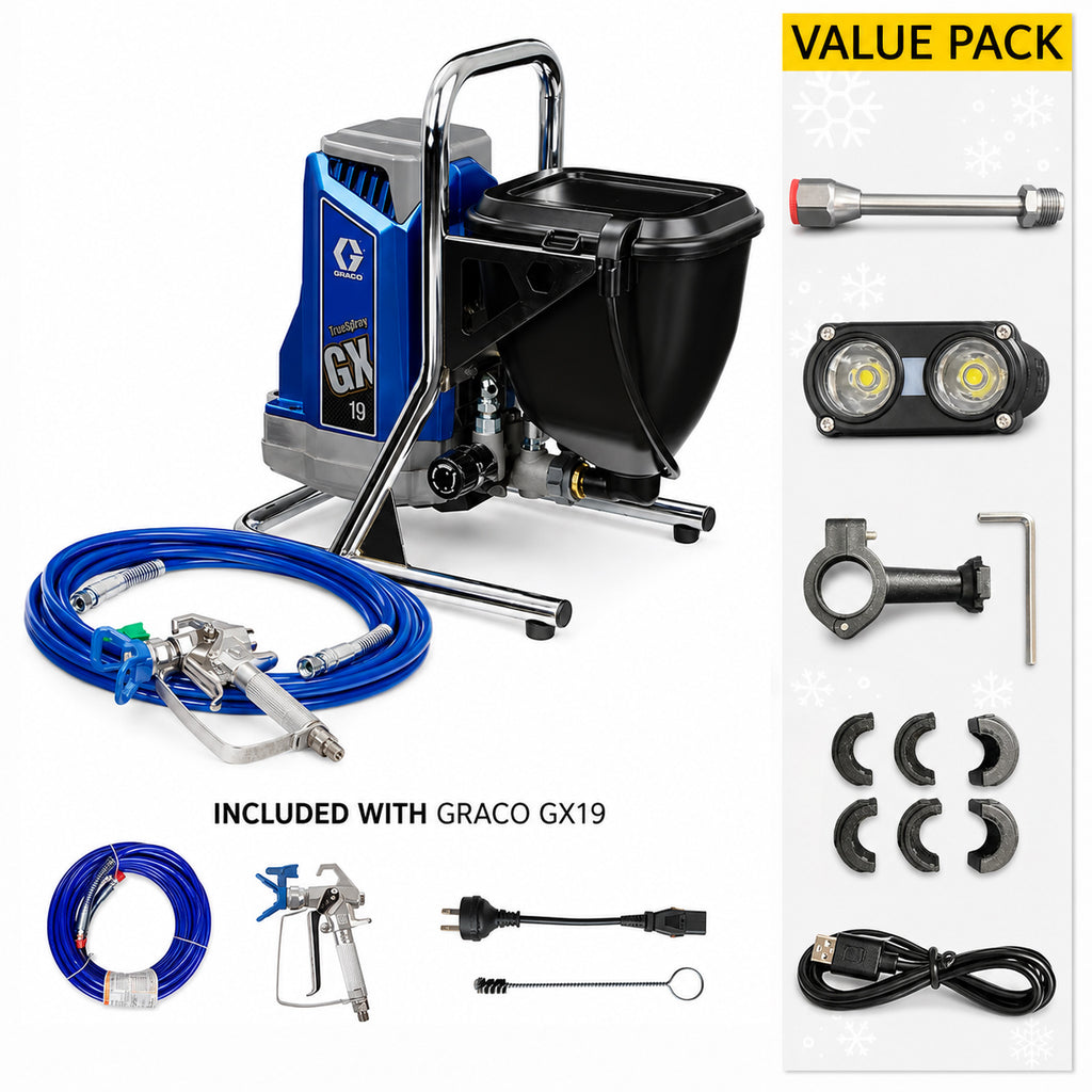 Graco Airless Paint Sprayer FinishPro GX 19 (17H223) with Value Pack