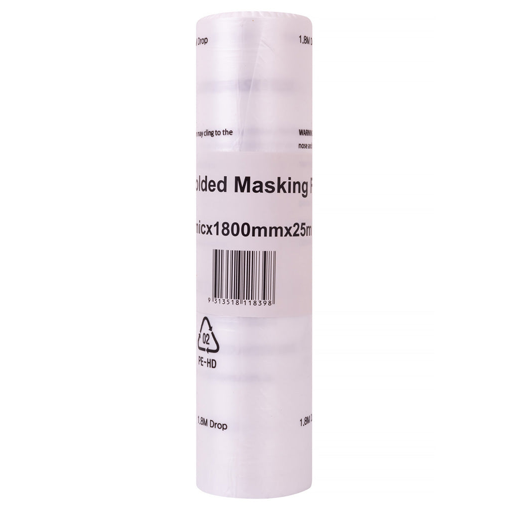 Stylus KWIKMASK 1.8m x 25m masking film roll, corona treated for secure paint bonding