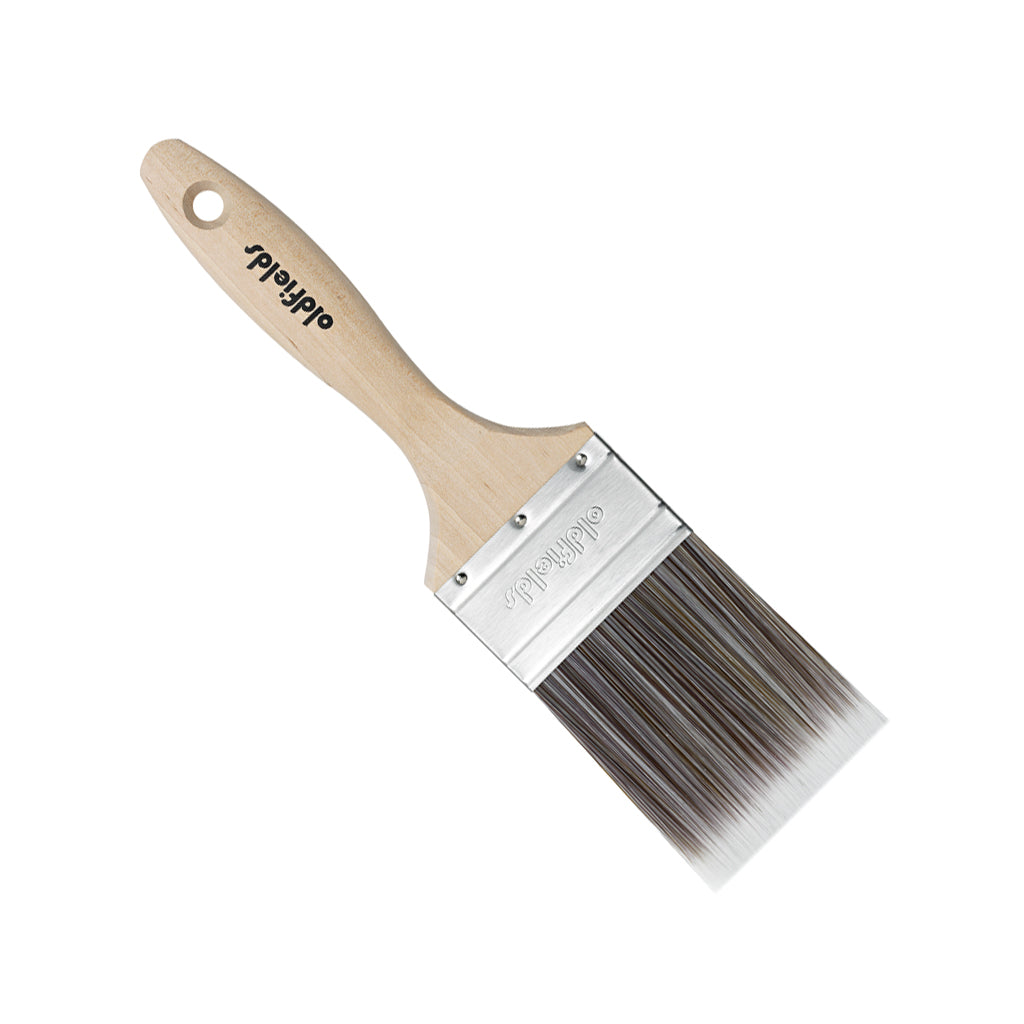 Oldfields Classic 63mm Wall Brush with wood handle and synthetic bristles for DIY use