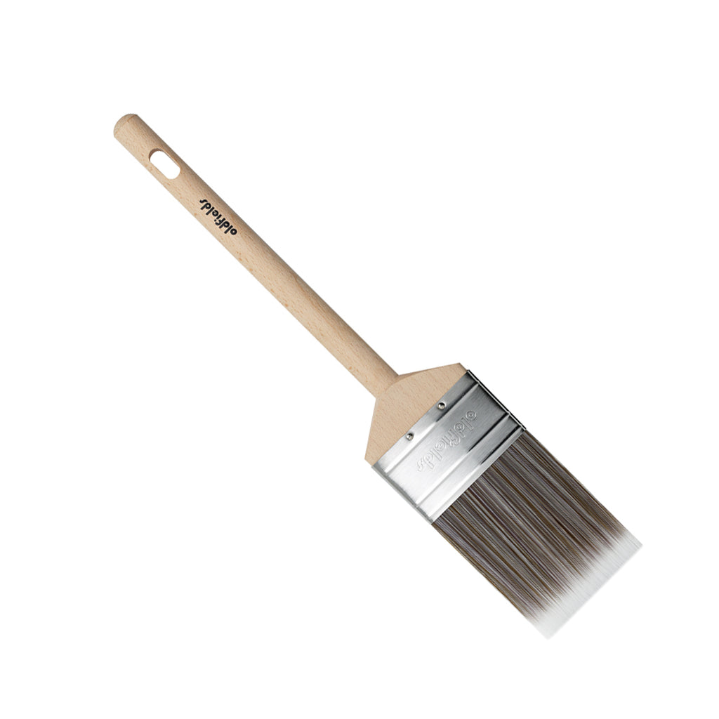 Oldfields Classic 63mm oval cutter brush unwrapped showing synthetic bristles and handle