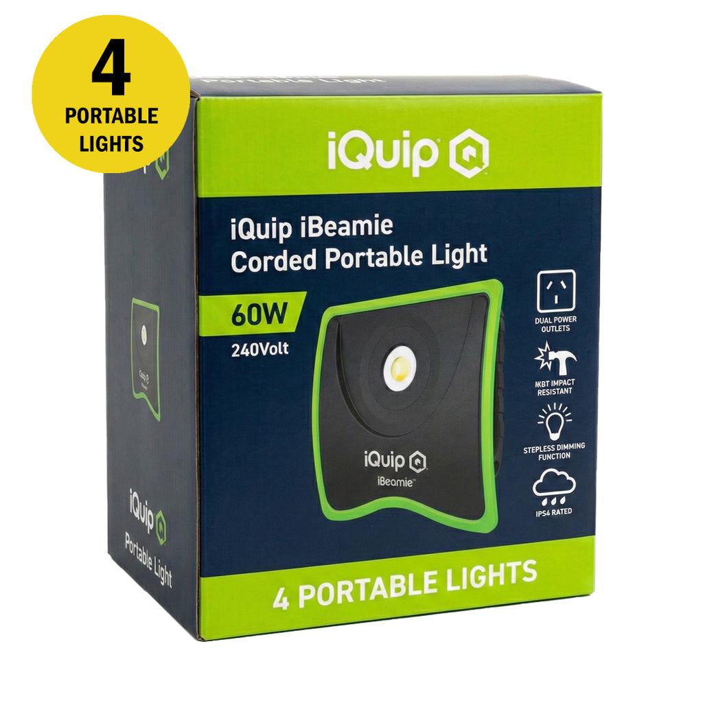 iQuip iBeamie Corded 240Volt Portable Light 60W