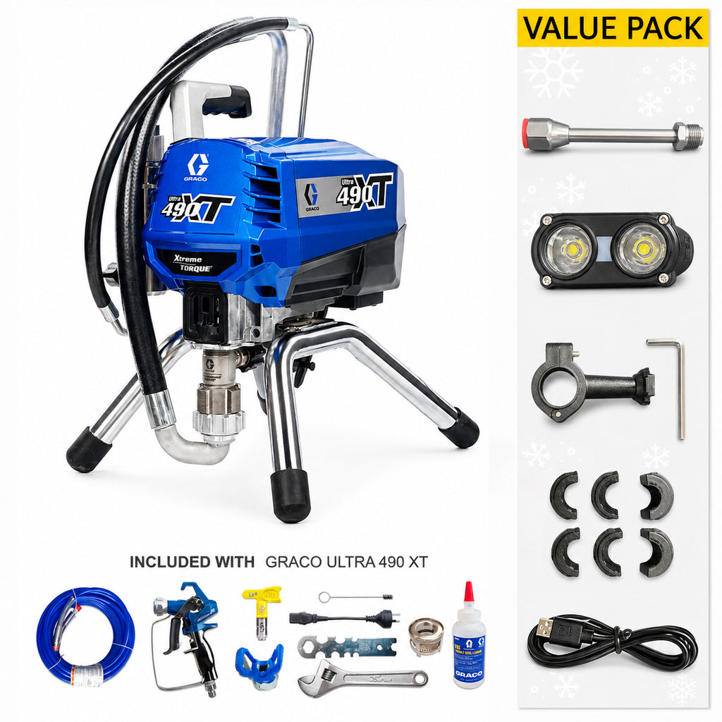 Graco Ultra 490 XT Electric Airless Sprayer - Stand (19D531) With Value Pack