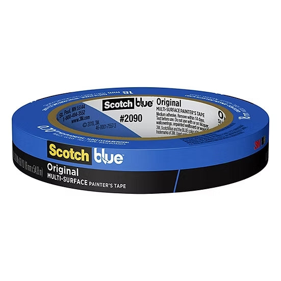 3M ScotchBlue 2090 Original Multi-Surface Painter’s Masking Tape - 19mm x 55m / Box of 32 Rolls