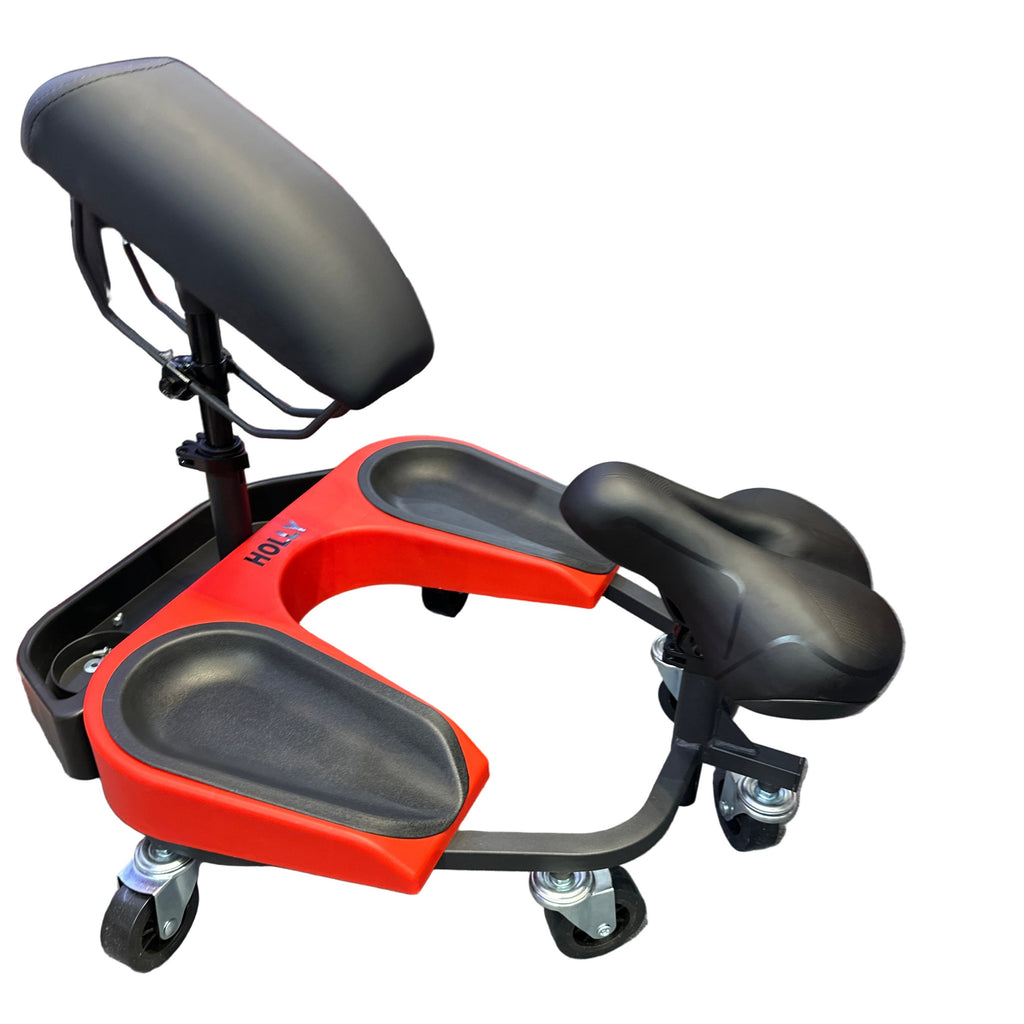 Professional Rolling Work Seat with Backrest – Ideal for Painters, Tilers & Carpenters