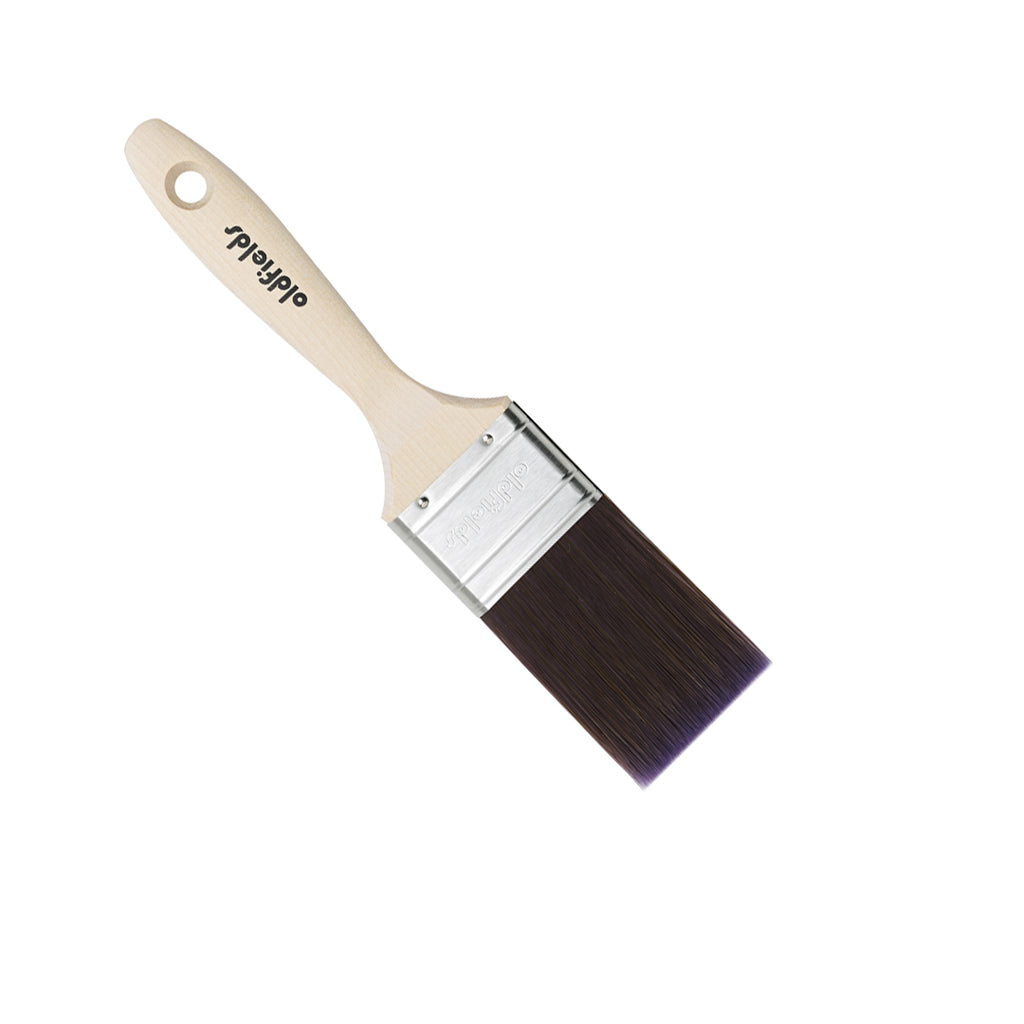 Oldfields Tradesman 50mm brush unwrapped showing stainless steel ferrule and bristles