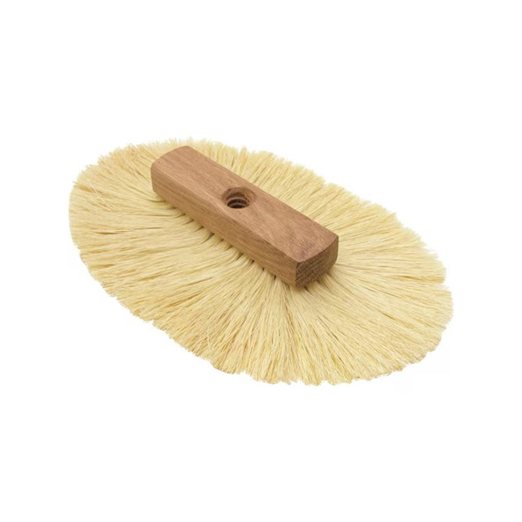 Top view of Hyde texture brush showing threaded hole for extension poles