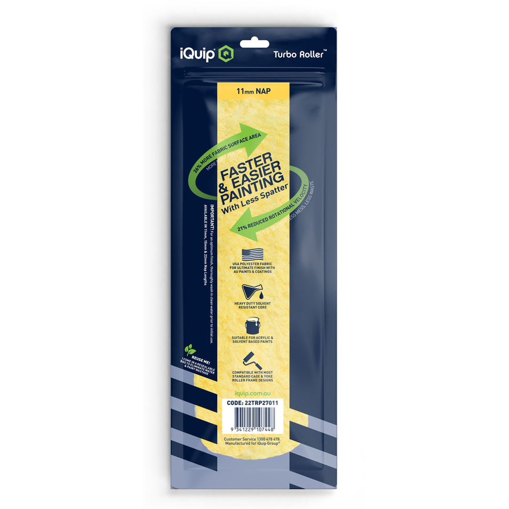 iQuip Turbo Roller Sleeve Professional 11mm Nap Range