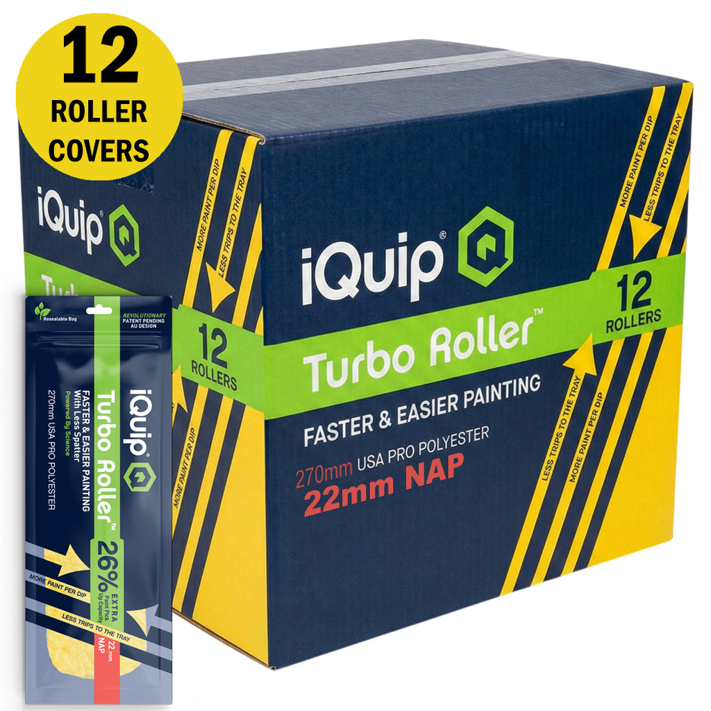 iQuip Turbo Roller Sleeve Professional 22mm Nap Range