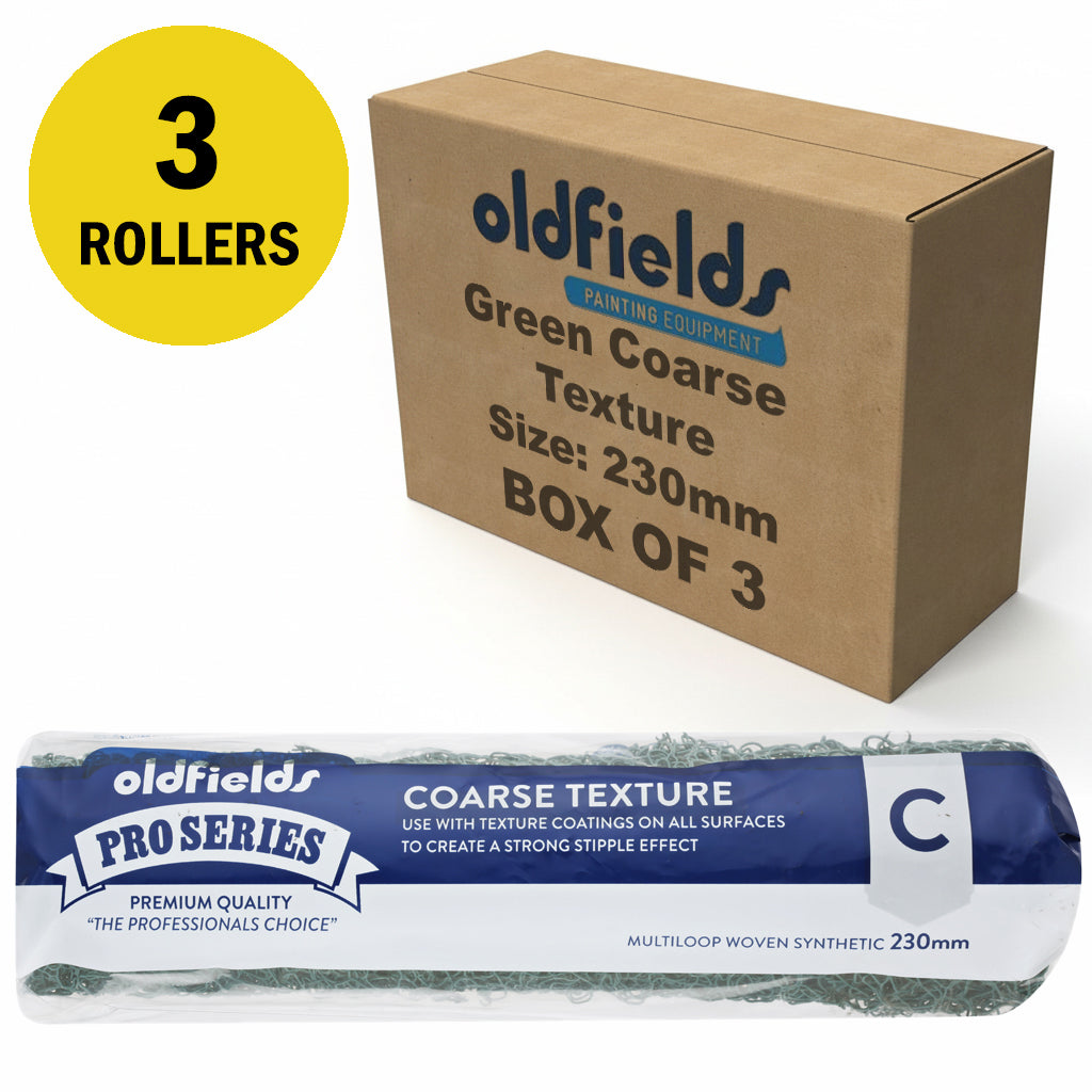 Oldfields Green Coarse Spaghetti Texture Paint Roller 230mm & 270mm