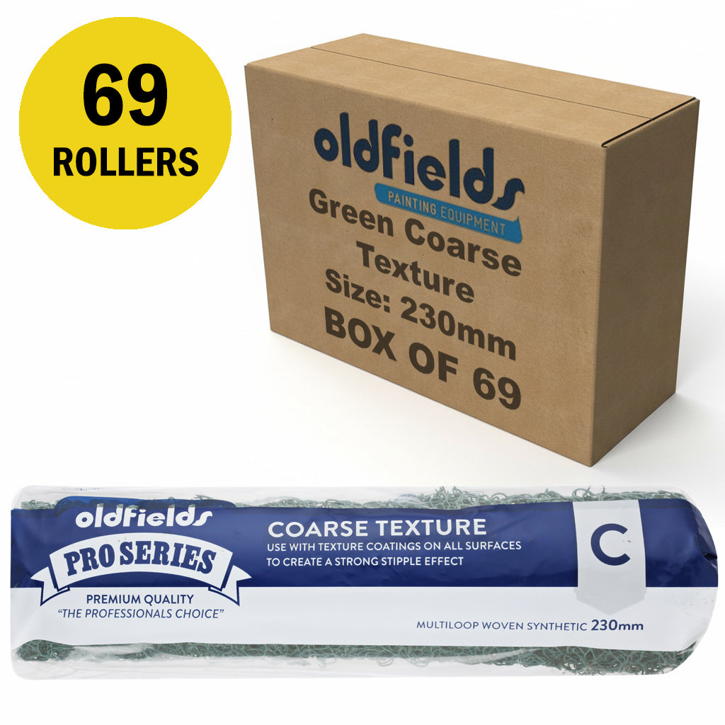 Oldfields Green Coarse Spaghetti Texture Paint Roller 230mm & 270mm
