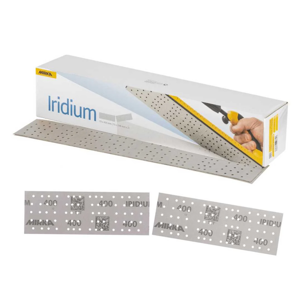 Mirka Iridium 70 x 400mm Perforated Sanding Sheets - 100 Pack