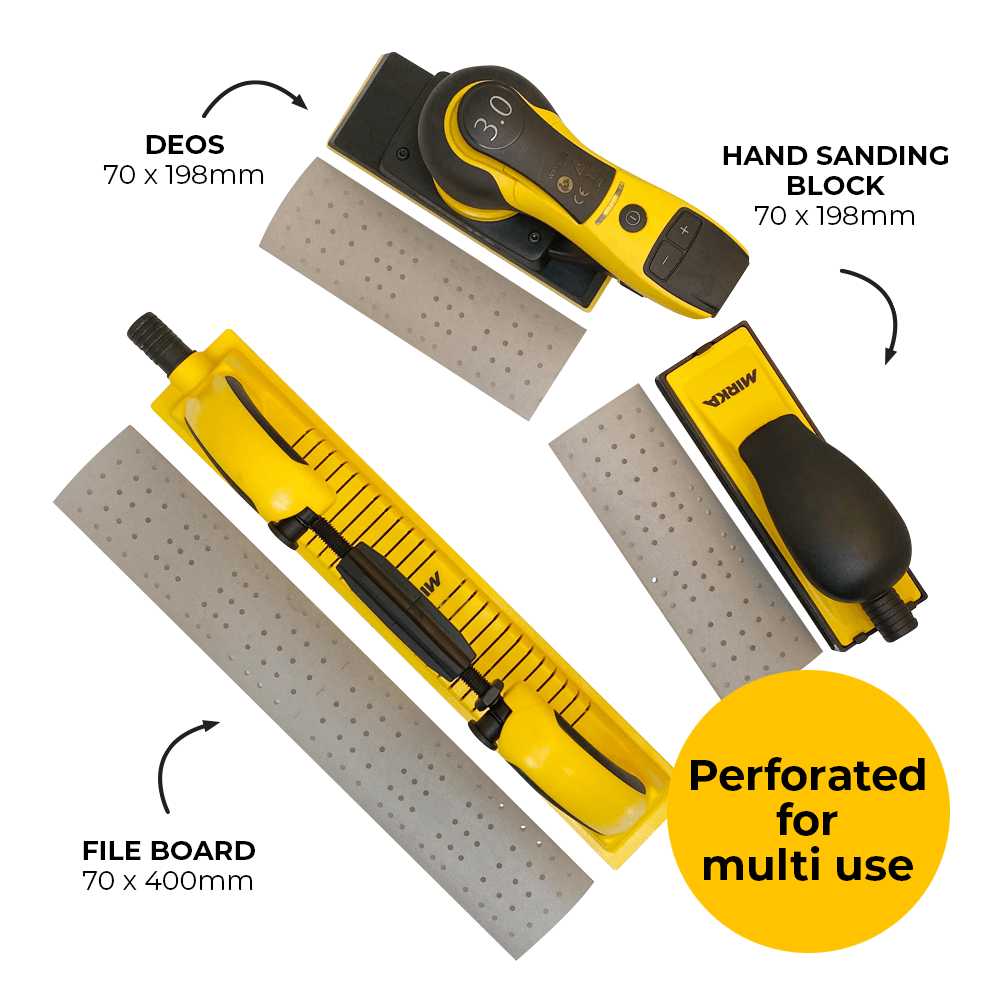 Mirka Iridium 70 x 400mm Perforated Sanding Sheets - 100 Pack