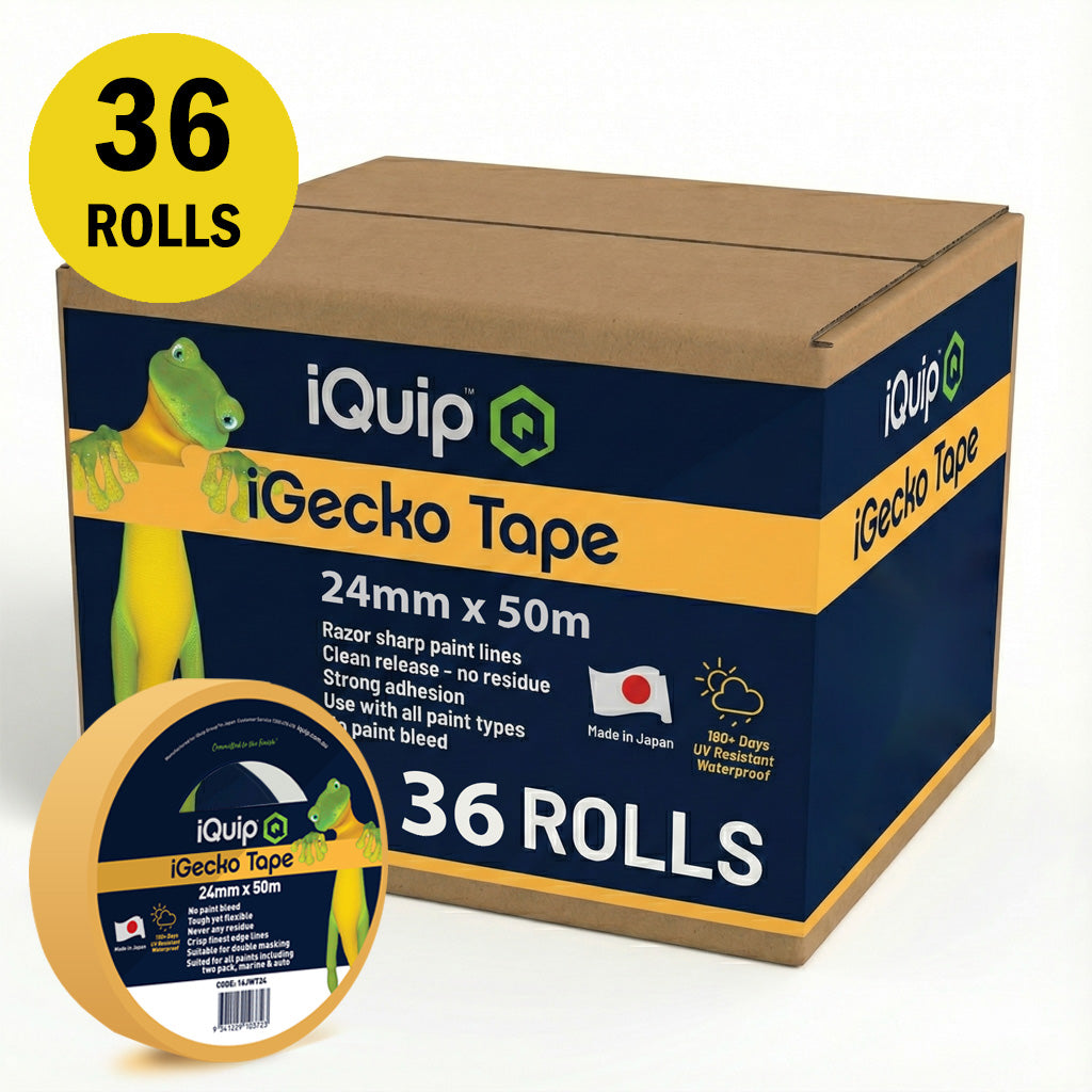 Wholesale box of 36 rolls iQuip iGecko Washi Tape 24mm for razor sharp lines