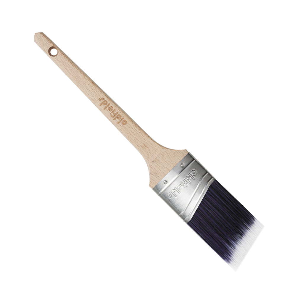 Oldfields 50mm angle cutter brush with oval ferrule and tapered synthetic filament