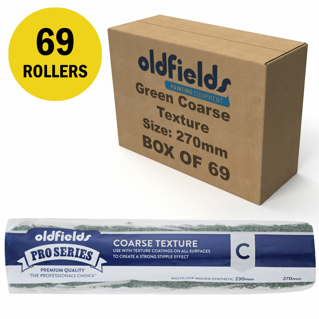 Oldfields Green Coarse Spaghetti Texture Paint Roller 230mm & 270mm
