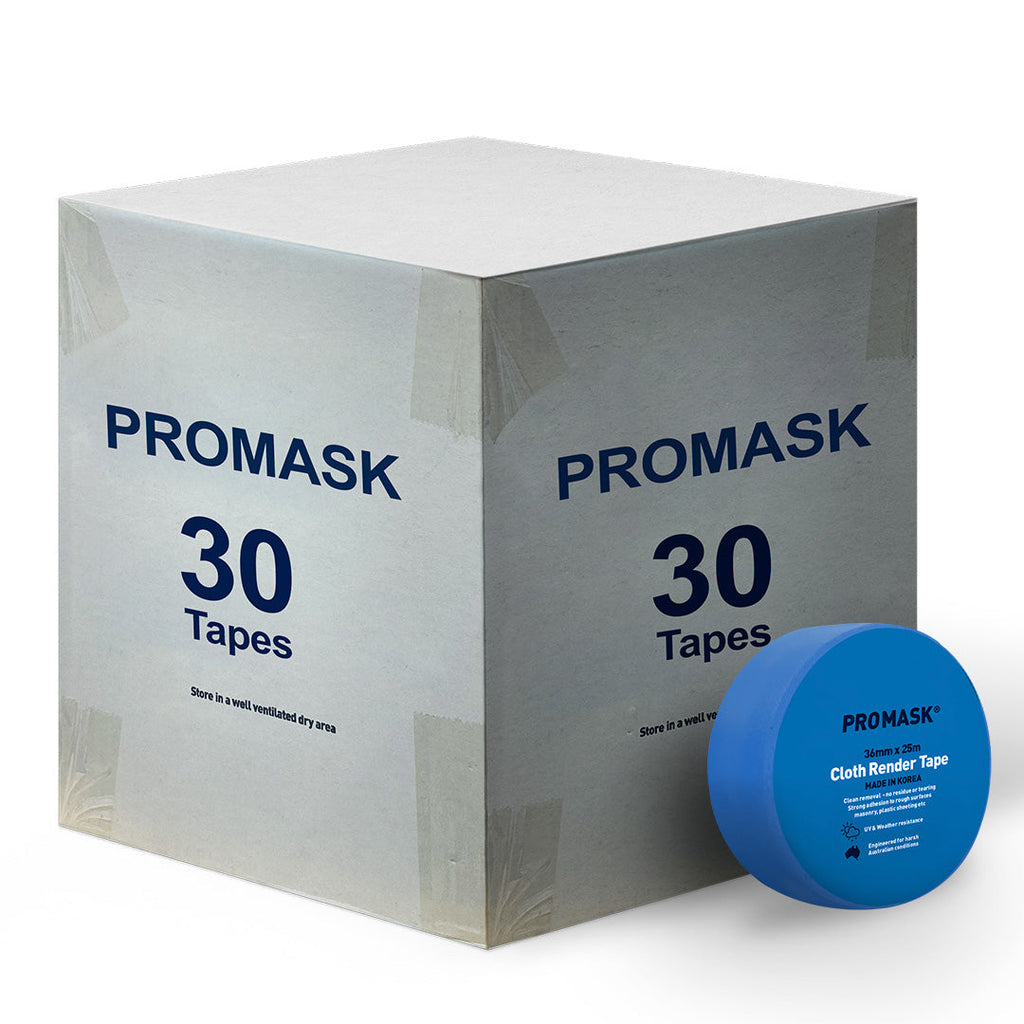 Promask Korean Render Cloth Tape 36mm X 25m Range / Box of 30 Rolls