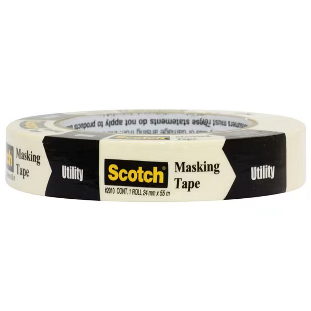 3M 2010 Beige Masking Tape 24mm x 55m / Box of 24 Rolls