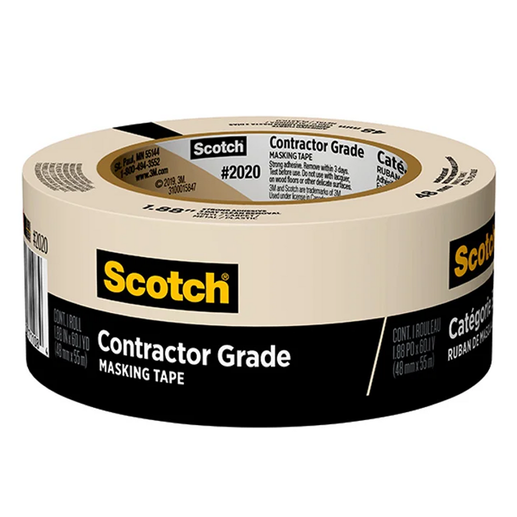 3M 2020 General Purpose Masking Tape 48mm x 55m / Box of 24 Rolls