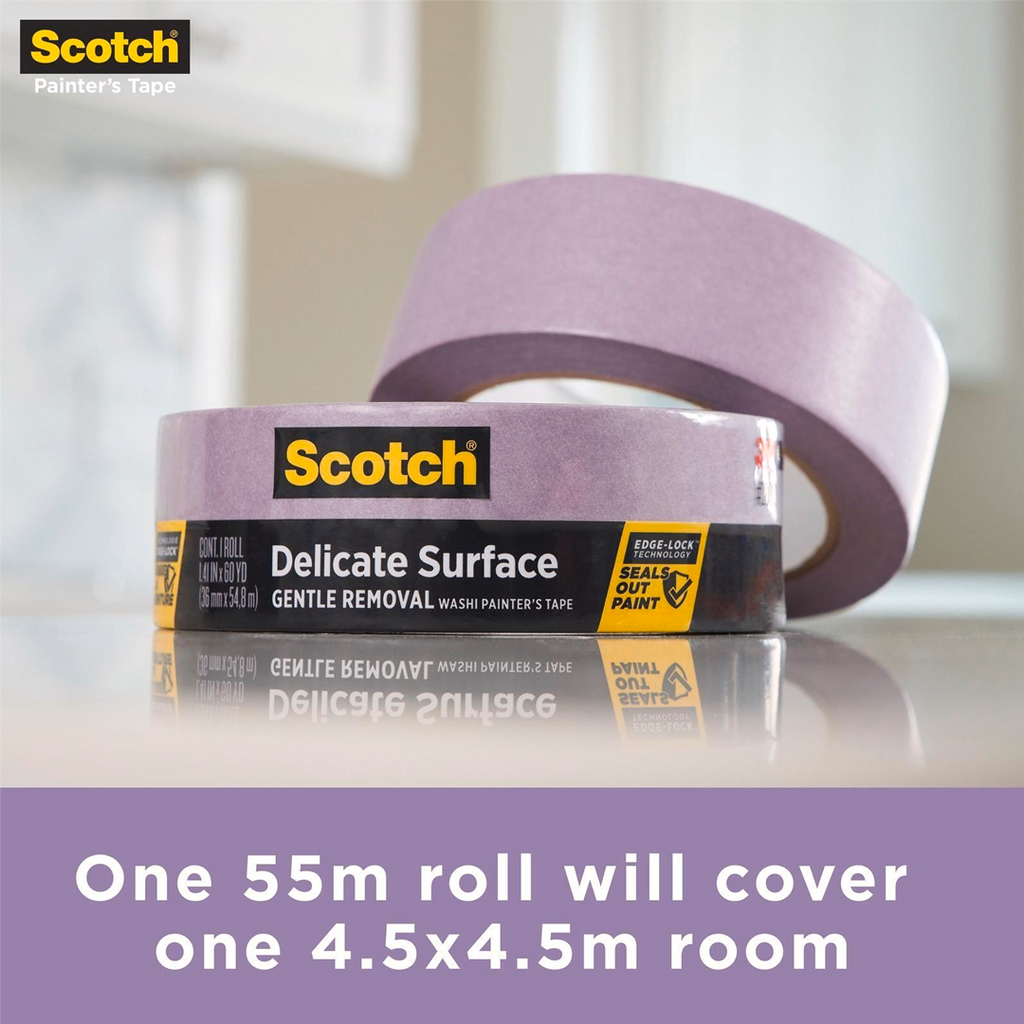 3M 2080 Delicate Masking Tape Purple 25mm x 55m / Box of 24 Rolls