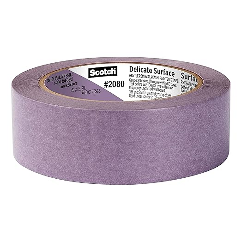 3M 2080 Delicate Masking Tape Purple 36mm x 55m / Box of 16 Rolls