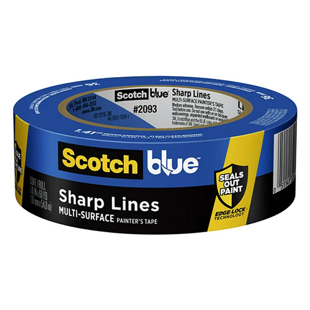 3M 2093 Blue Edge Lock Masking Tape 36mm x 55m / Box of 16 Rolls
