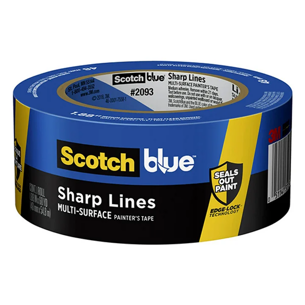 3M 2093 Blue Edge Lock Masking Tape 48mm x 55m / Box of 12 Rolls