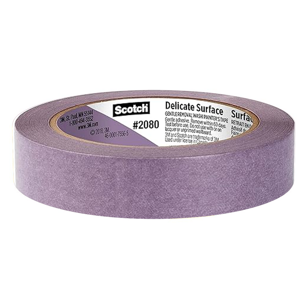 3M 2080 Delicate Masking Tape Purple 25mm x 55m / Box of 24 Rolls
