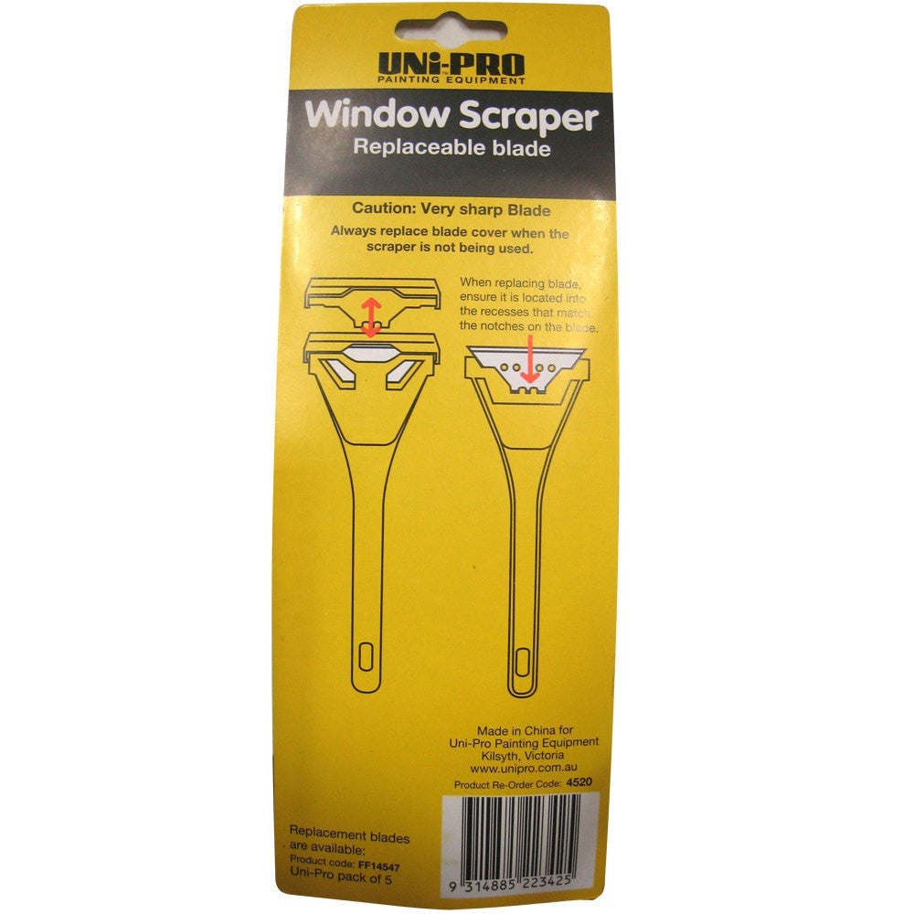 Uni-Pro Window Scraper Plastic - Box of 12