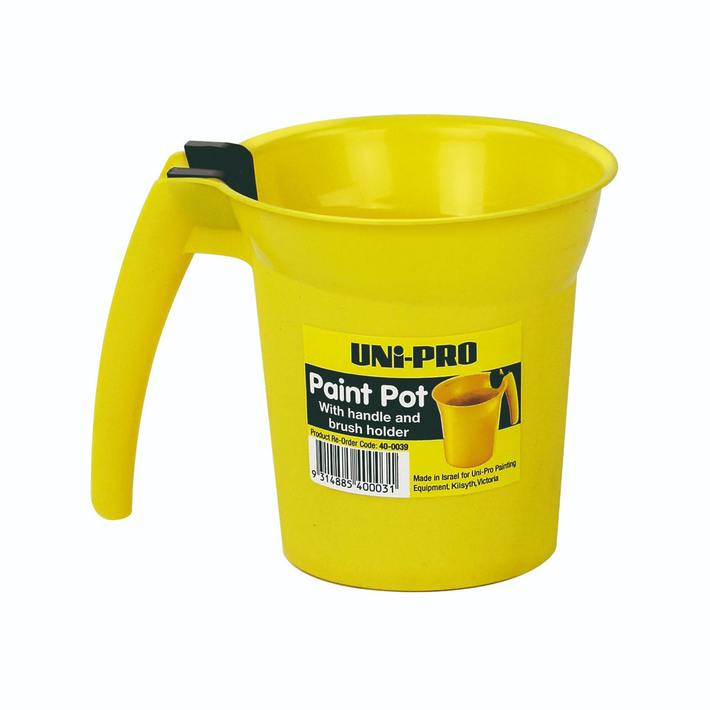 Uni-Pro 600ml Paint Pot With Handle And Brush Holder -  Box of 48