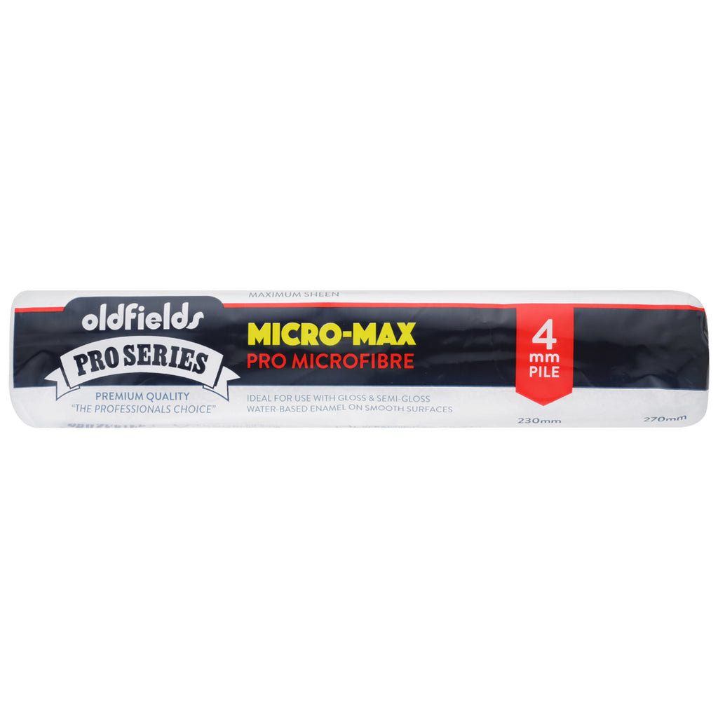 Oldfields Micro-Max Pro Series 270mm roller cover 4mm pile for maximum sheen on smooth doors