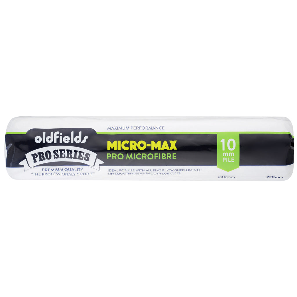 Oldfields Micro-Max Pro Series 270mm microfibre roller cover for low-sheen acrylic paints