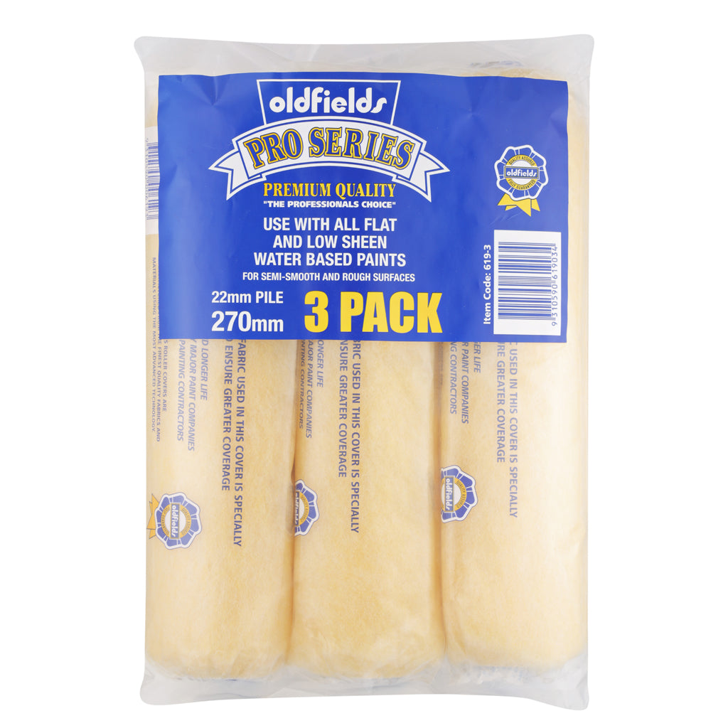 Oldfields Pro Series 270mm Roller Covers (36 x 3-Pack Bulk)