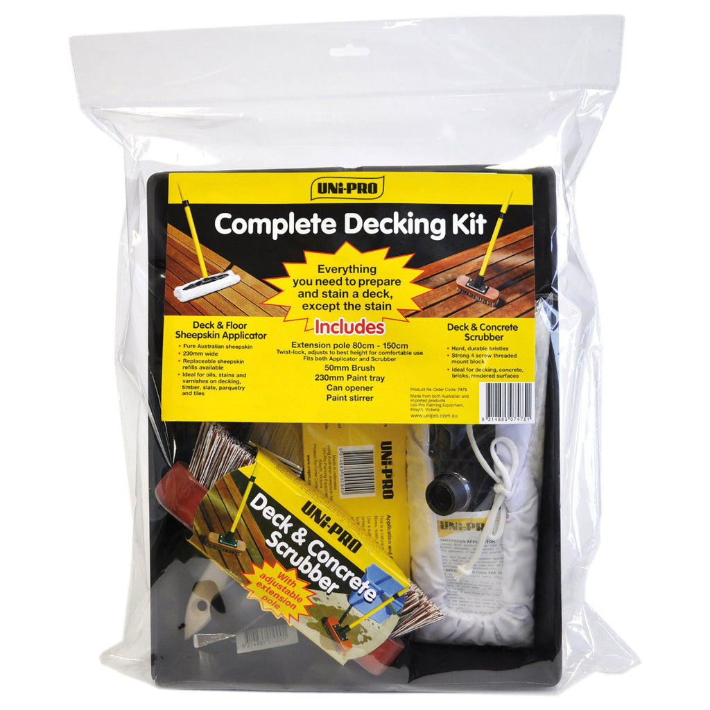 Uni-Pro 230mm Complete Decking 7 Piece Kit - Box of 8
