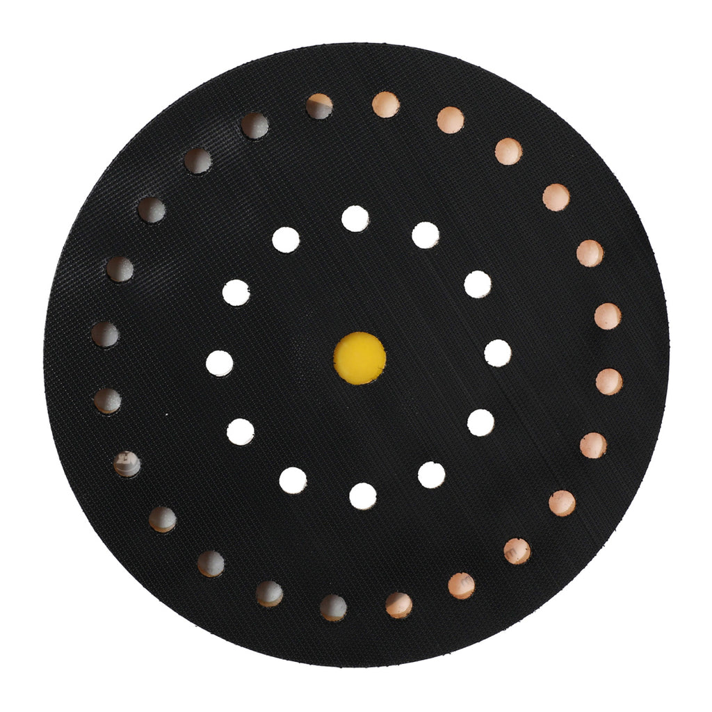Grip surface of the Mirka 175mm backing pad for secure attachment of net abrasives