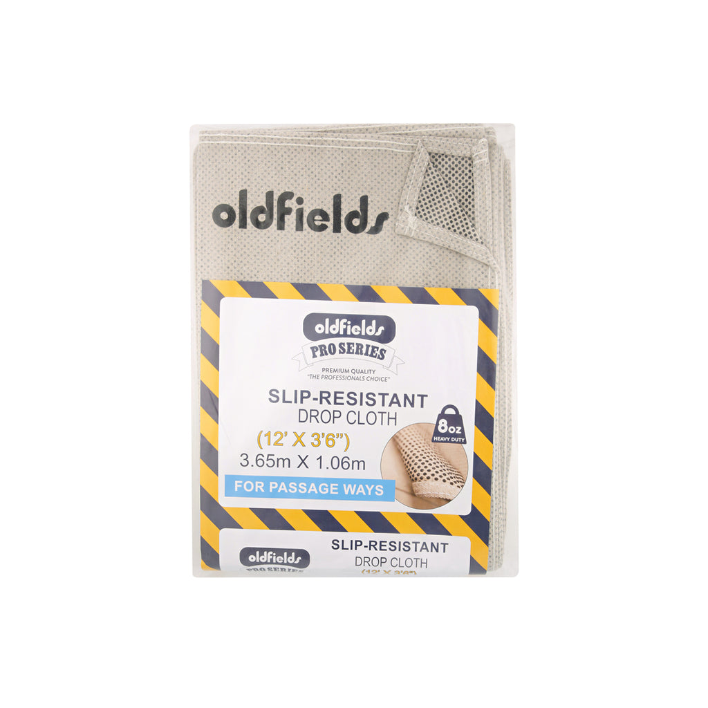 Oldfields Pro Series 3.65m x 1.06m slip-resistant drop cloth for passage ways painting
