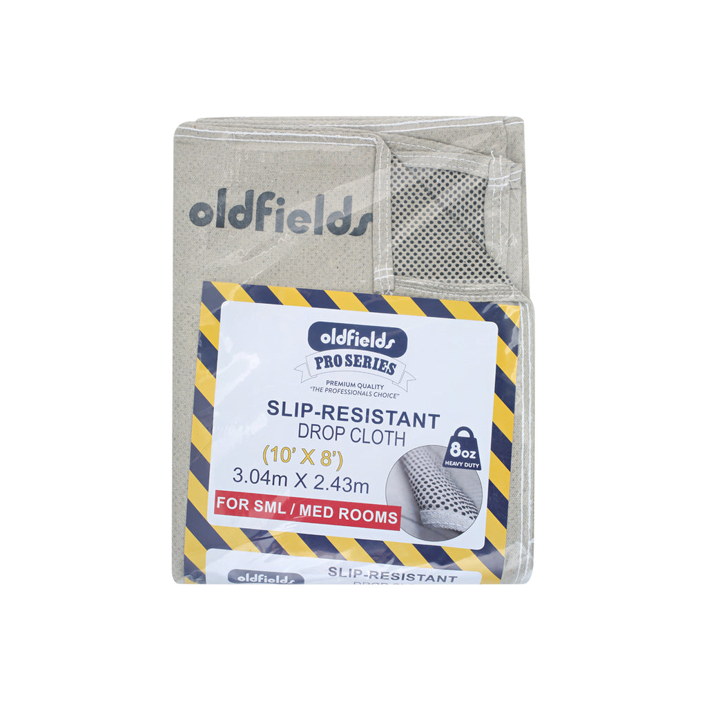 Oldfields Pro Series 3.04m x 2.43m slip-resistant drop cloth for medium sized rooms
