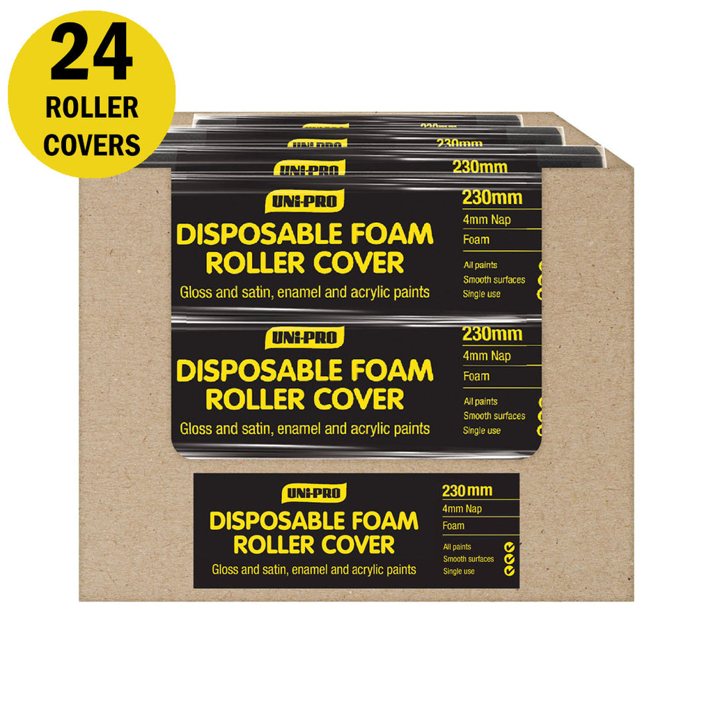 Uni-Pro Disposable Foam Paint Roller Covers - Sold by Box