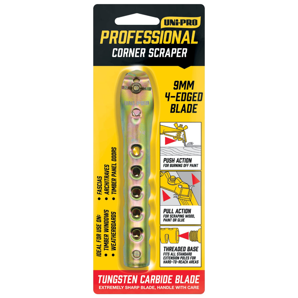 Uni-Pro Professional 9mm Heavy Duty-Corner Scraper - Box of 6