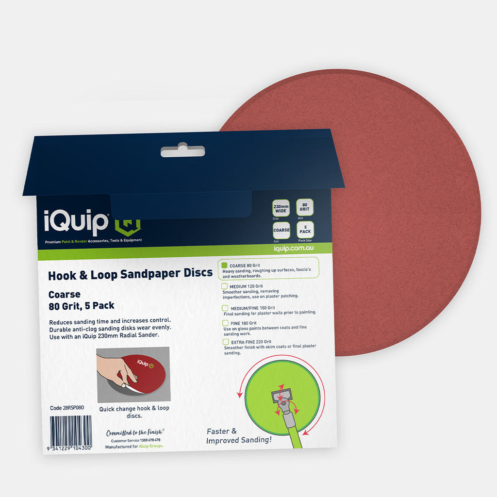 iQuip Radius Sandpaper 5pk Range