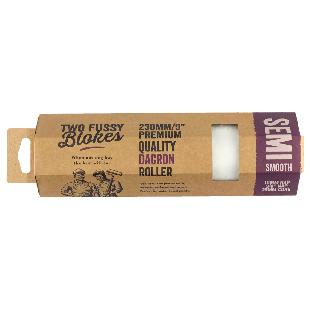 TWO FUSSY BLOKES Dacron 230mm Paint Rollers 10mm Nap